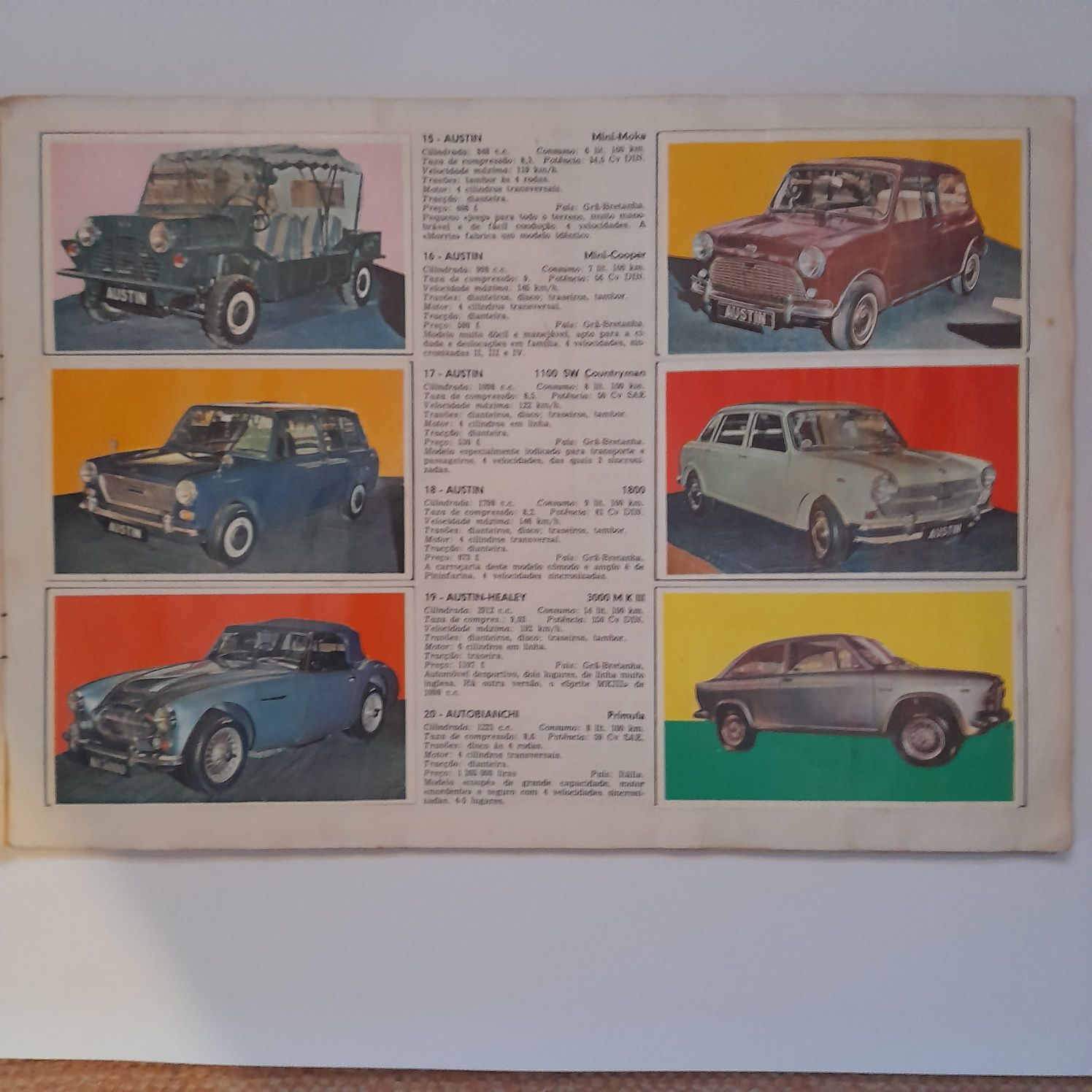 Caderneta de cromos Auto 1967.