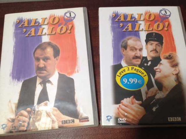 2 DVDs da série "Allo Allo"  com 4 episódios cada