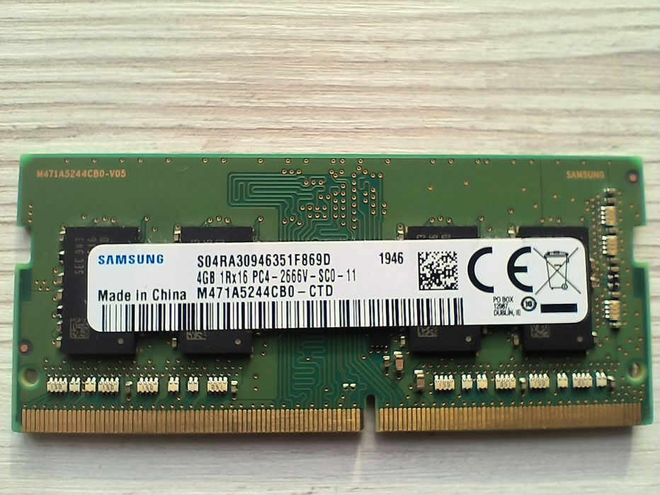 Пам'ять для ноутбука 4GB SO-DIMM DDR4 2666 MHz Samsung