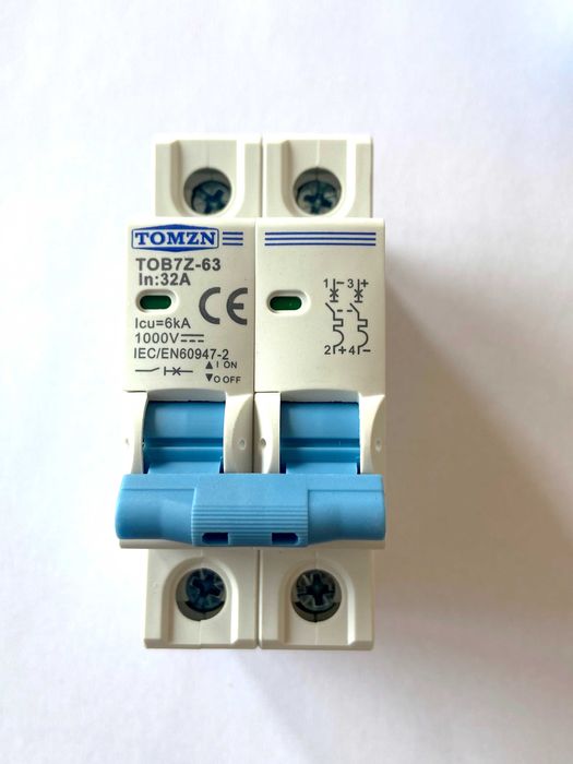 Автомат захисту постійного струму 32A 1000V (TOB7Z-63-32A - TOMZN)