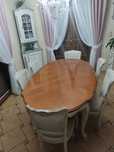 Stół owalny z krzesłami Shabby Chic