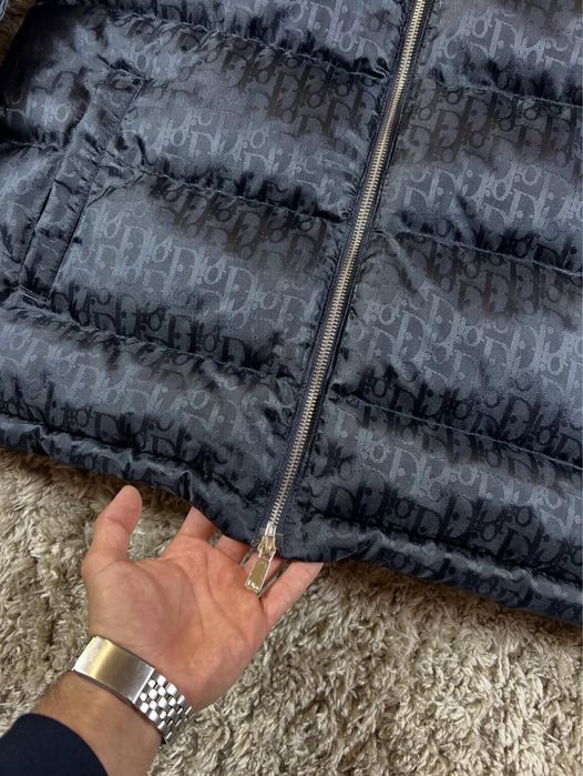 Пуховик Діор монограм