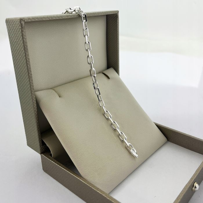 Srebrna Męska Bransoletka Ankier 22cm/4,5mm Pr. 925 Prezent Dla Mężczy