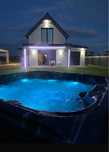Domek nad jeziorem z jacuzzi sauna linia brzegowa prywatna plaza 10 os