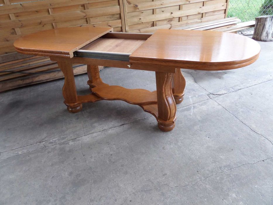 piękna rozkładana duża dębowa ława PYKA  stan bdb wysyłka dowóz