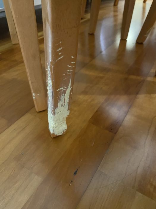 6 cadeiras de mesa de jantar com capas novas