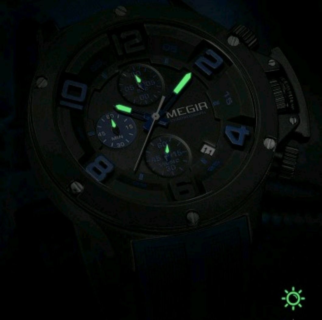 Оригінал! Чоловічий годинник Megir casio Invicta часы мужские