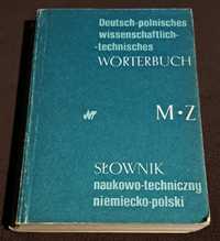 Słownik naukowo- techniczny niemiecko polski M-Z. Z. Koch.