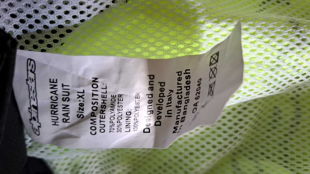 Alpinestars Facto de Chuva XL (entrega Lisboa/MargemSul)