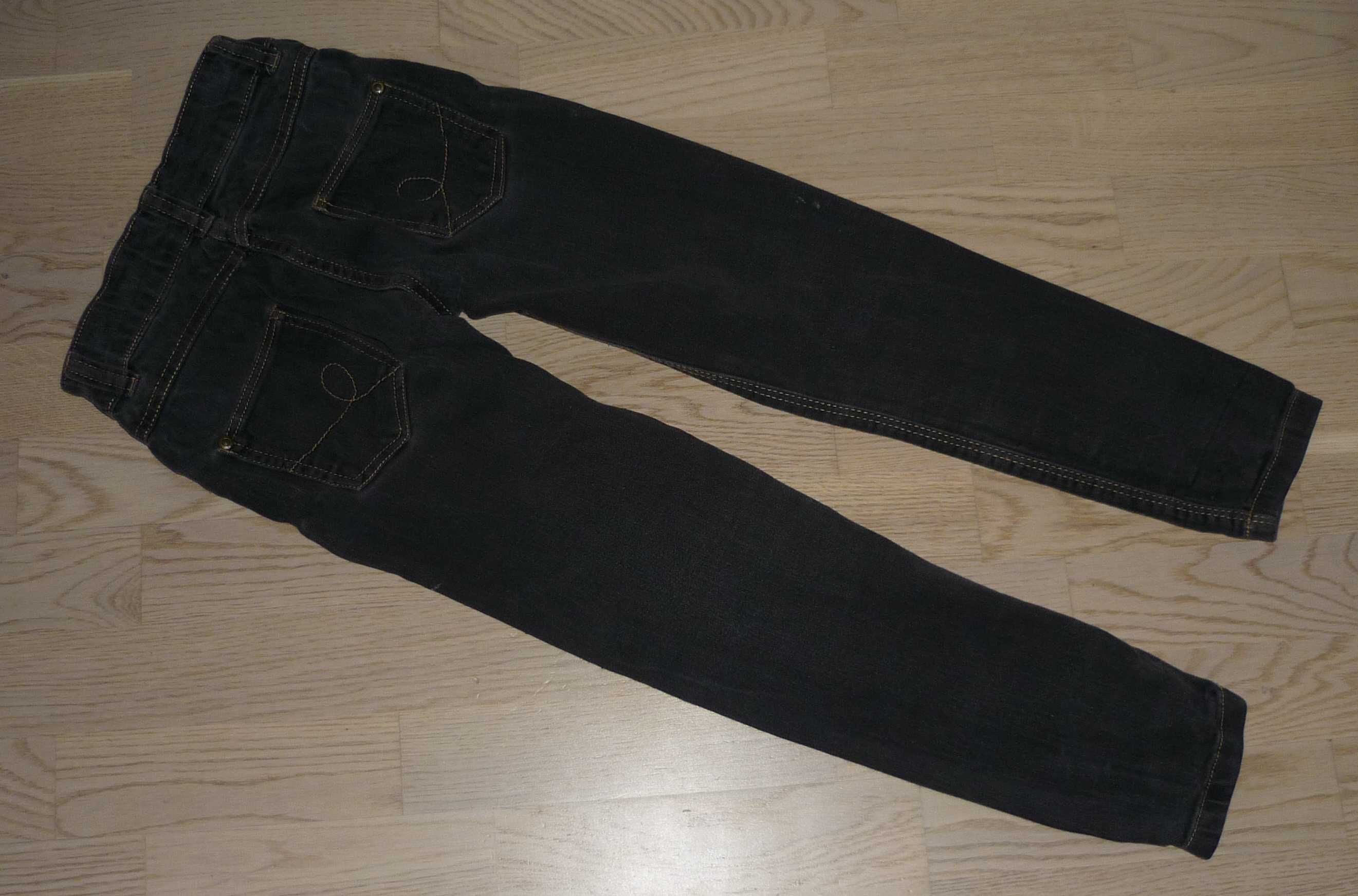 Szare jeansowe spodnie DenimCo 7-8 lat + bluzka Palomino Zestaw