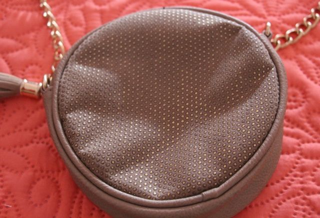 Bolsa redonda Creme/cinza