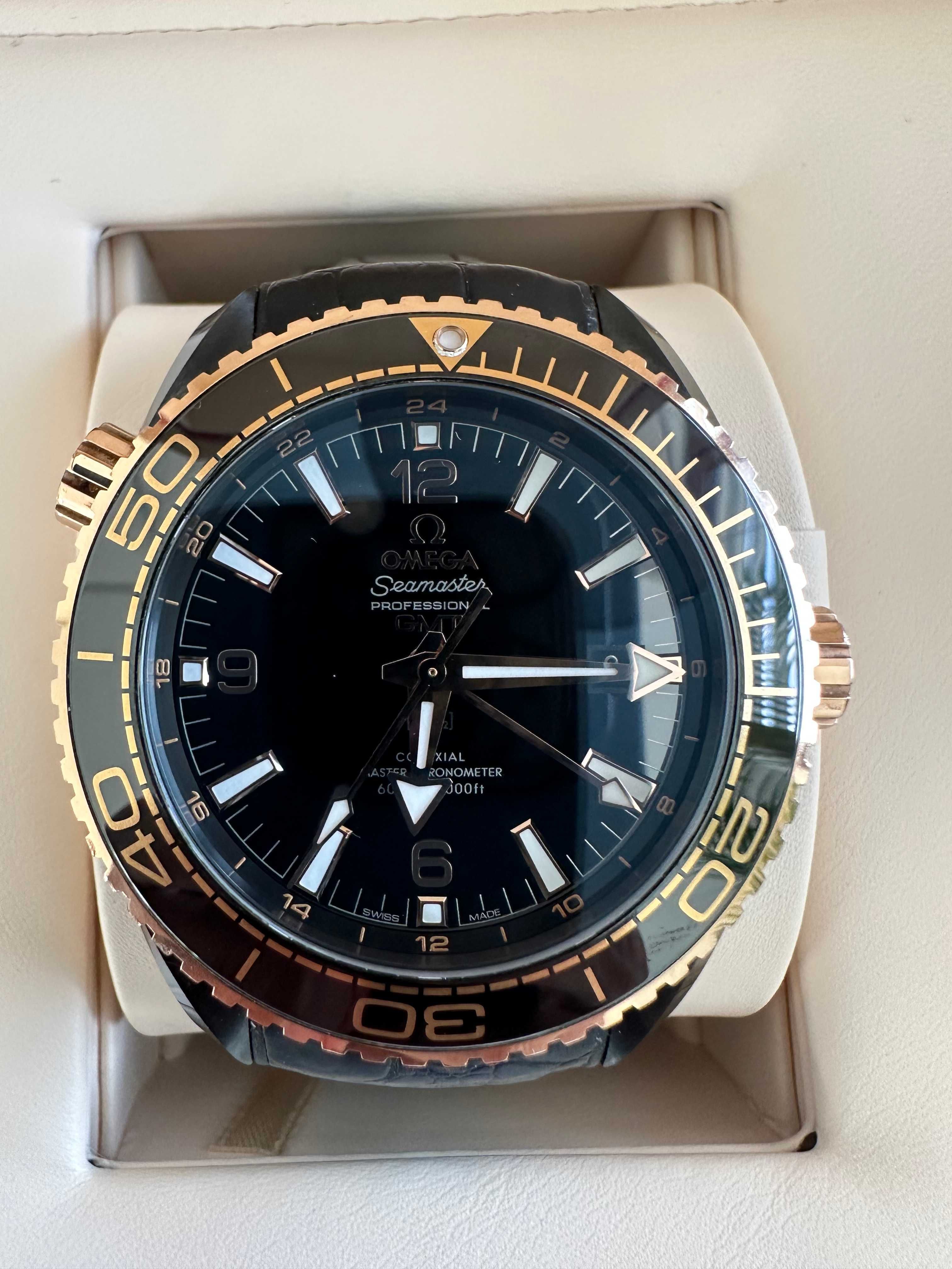 Omega Seamaster Planet Ocean Deep Black Złoto 18K