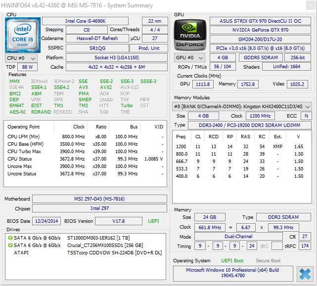 Komputer do gier i pracy – i5-4690K, GTX 970, 24GB RAM, SSD+HDD