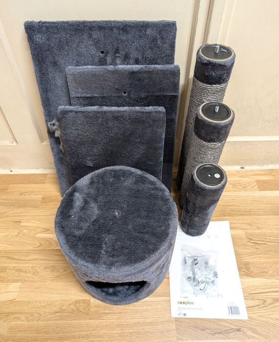 Erebus Drapak dla Kota Ciemnoszary 58x38x103,5cm ŚREDNIEJ WIELKOŚCI