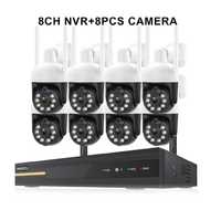 KIT 8 câmaras WiFi • Rotativas 3MP • Video Vigilância  • Visão Noturna