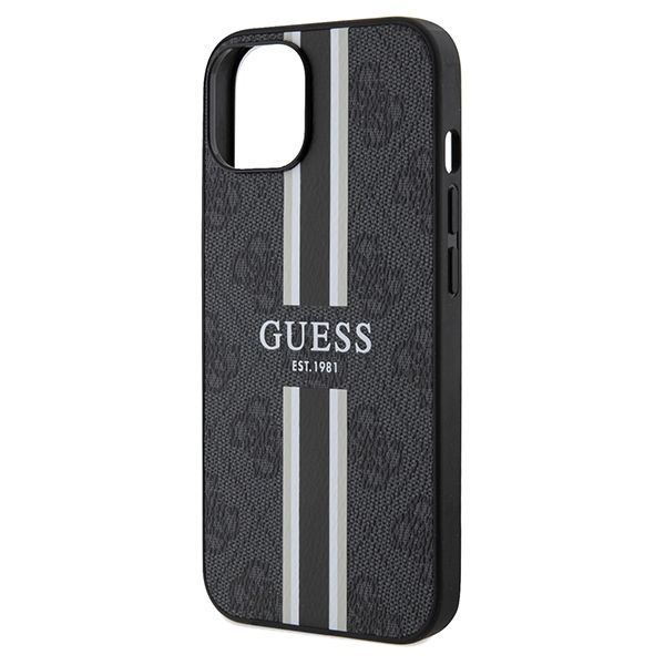 Etui Guess 4G Printed Stripes do iPhone 15 / 14 / 13 - Czarny