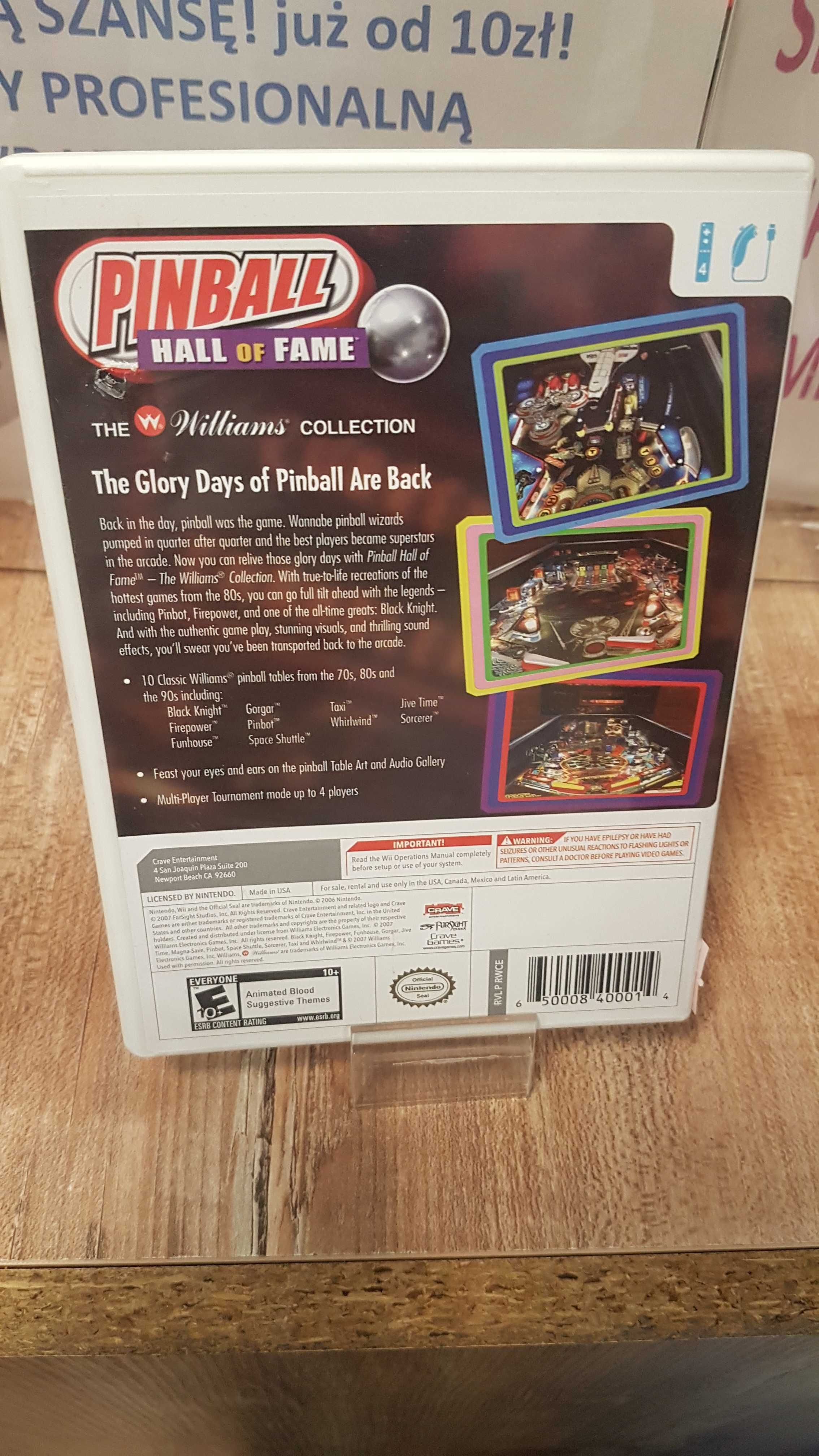 WILLIAMS PINBALL WII, Sklep Wysyłka Wymiana