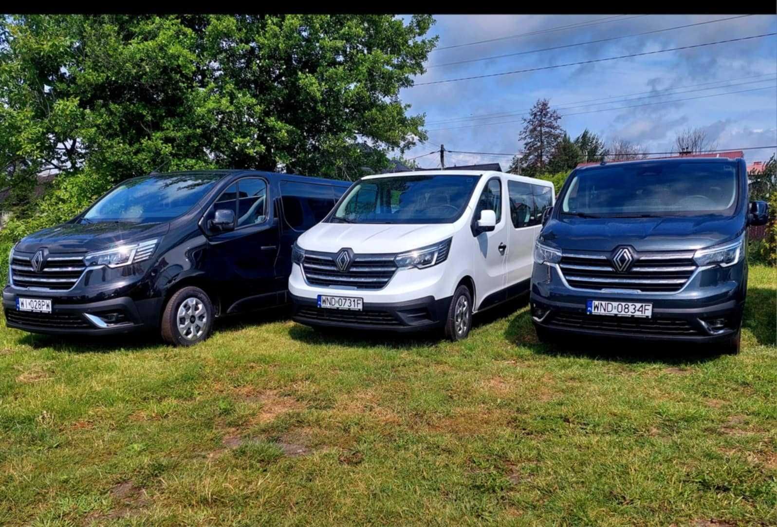 Wynajem busa 8 9 osobowego Renault Trafic extralong manual automat