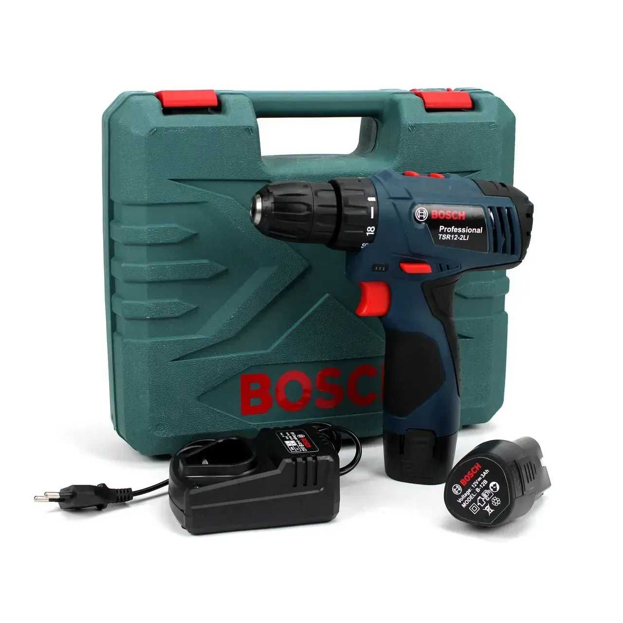 Акумуляторний безщітковий шуруповерт Bosch TSR12-2L 2АКБ 12V підсвітка