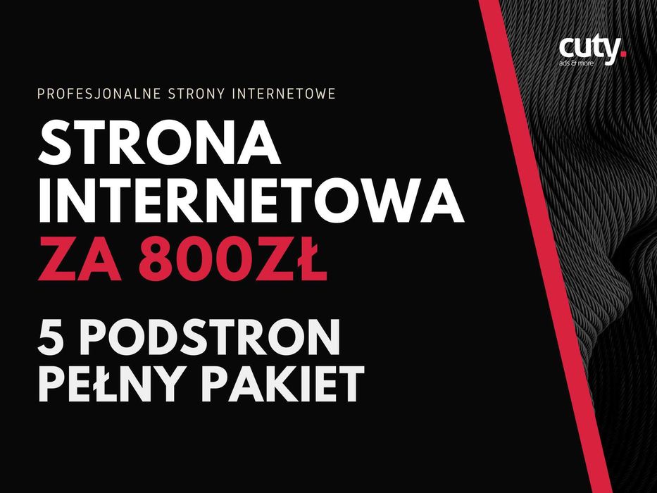 Strona internetowa za 800 zł | Strona WWW