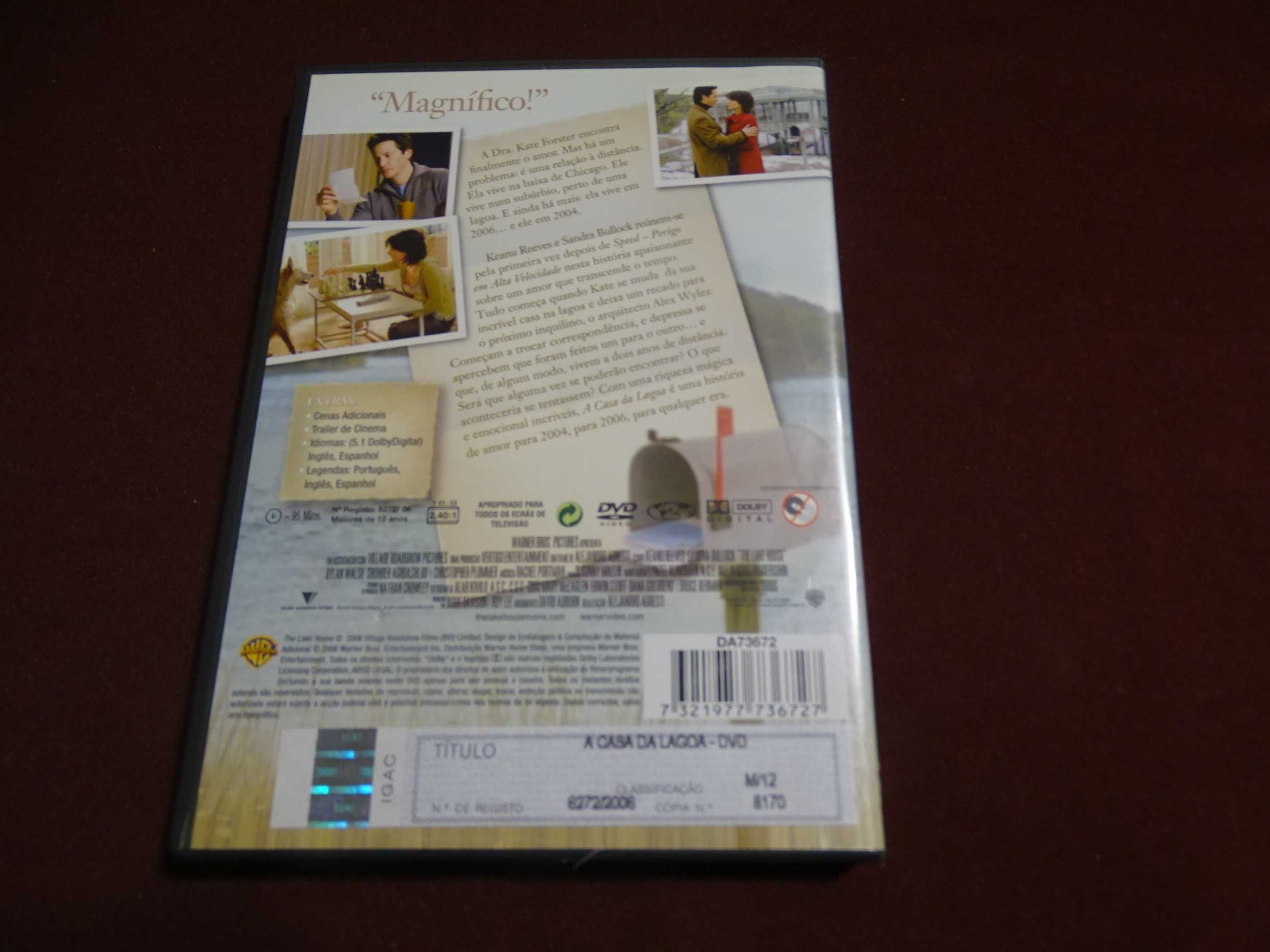 DVD-A casa da lagoa-Keanu Reeves/Sandra Bullock