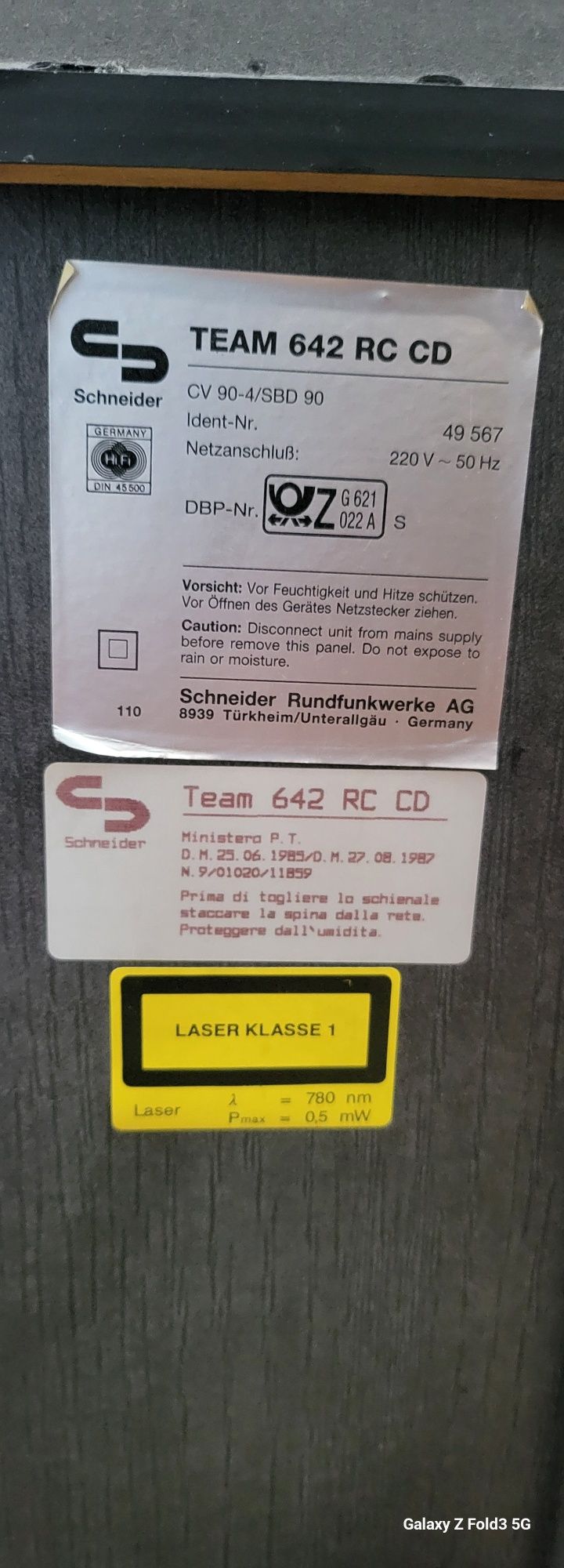 Schneider team 642 CD SL HI FI AUDIO вежа
