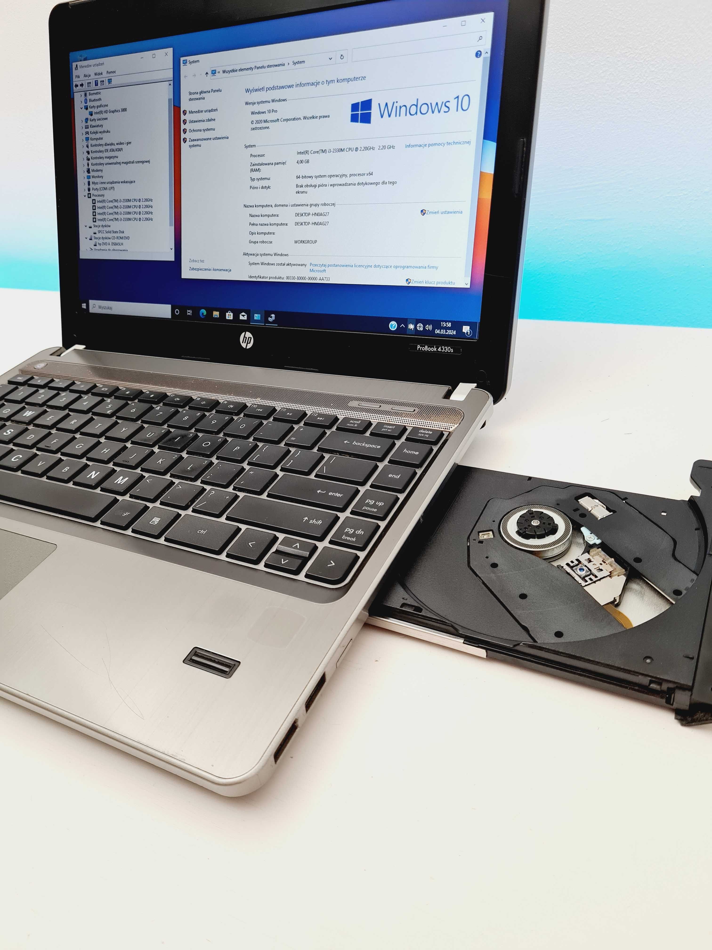 Laptop HP ProBook 4330s, i3, 4gb/128ssd, SRS Premium Audio, multimedia
