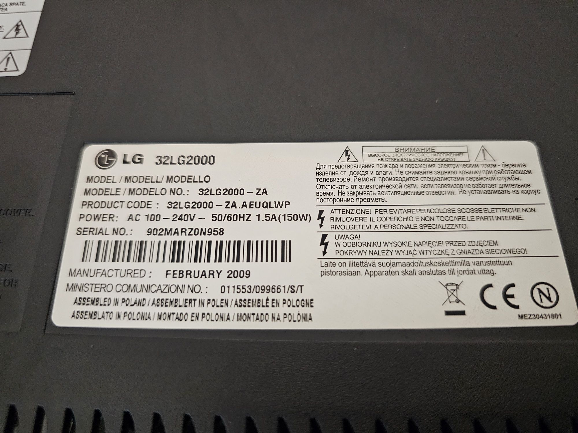 Telewizor LG 32 Cale LCD