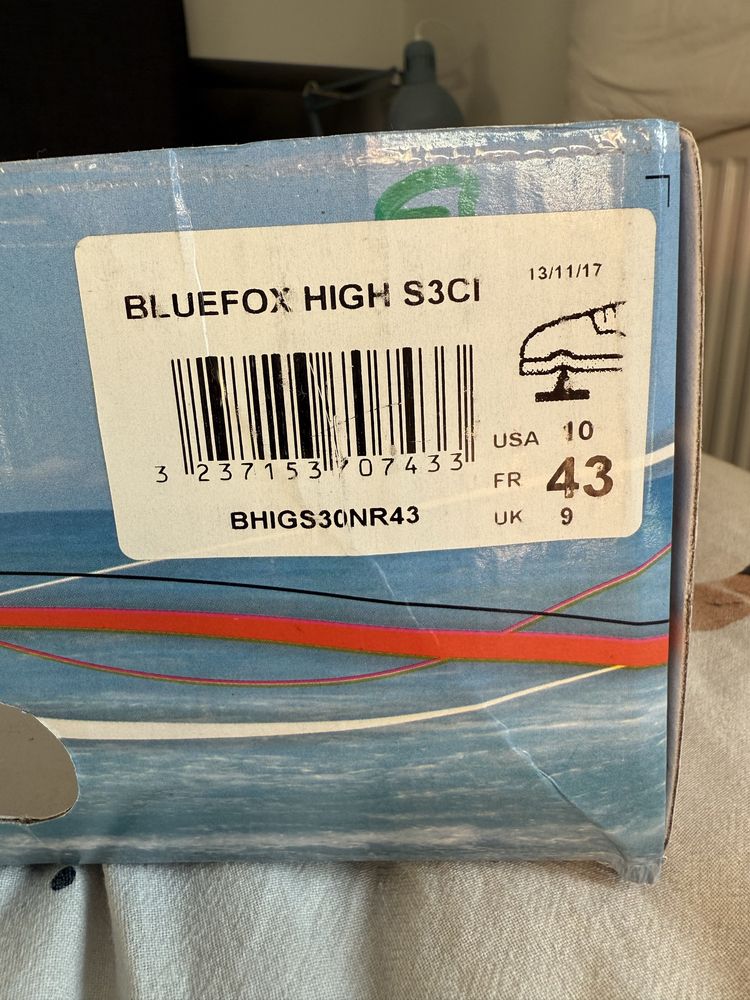 Safetix buty ochronne robocze trzewiki bluefox high 43 męskie skórzane