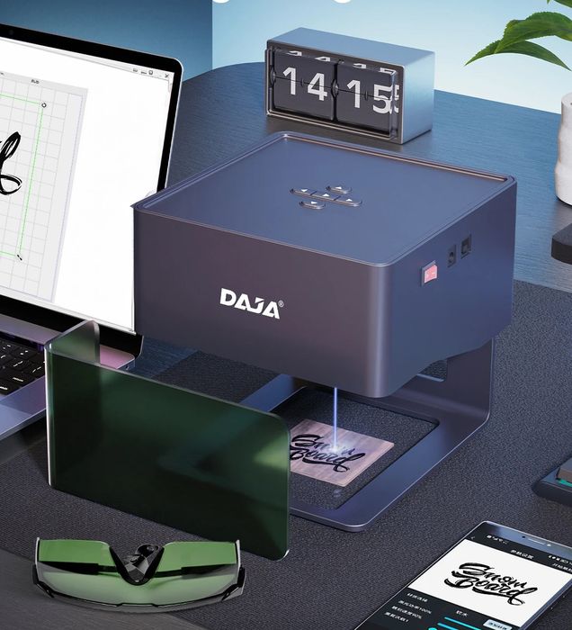 Гравер лазерний портативний DAJA DJ6 80х80мм 3W. Гравировщик