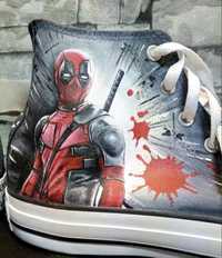 Deadpool ręcznie malowane trampki CONVERSE custom