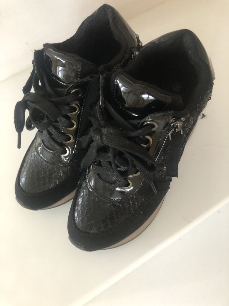 Sneakersy 36 koturna czarne