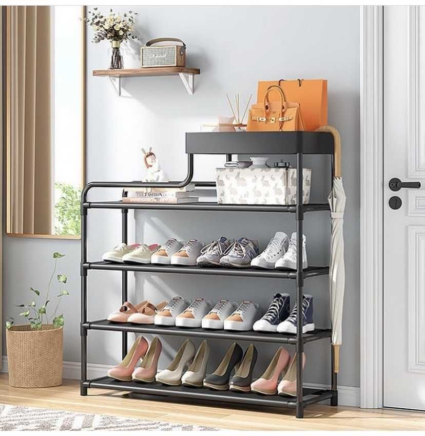 Стелаж металевий 180×90×40 см з МДФ полицями, 5 полиць, новий