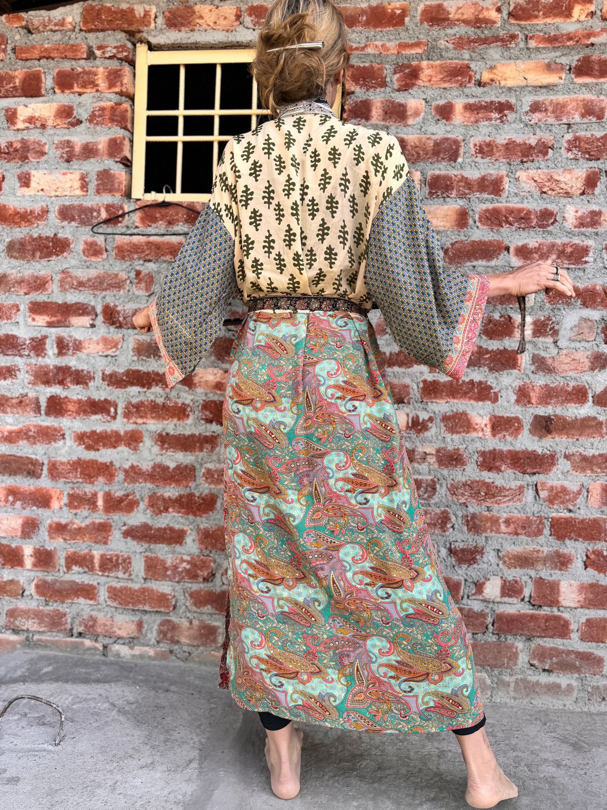 Kimono patchwork długie