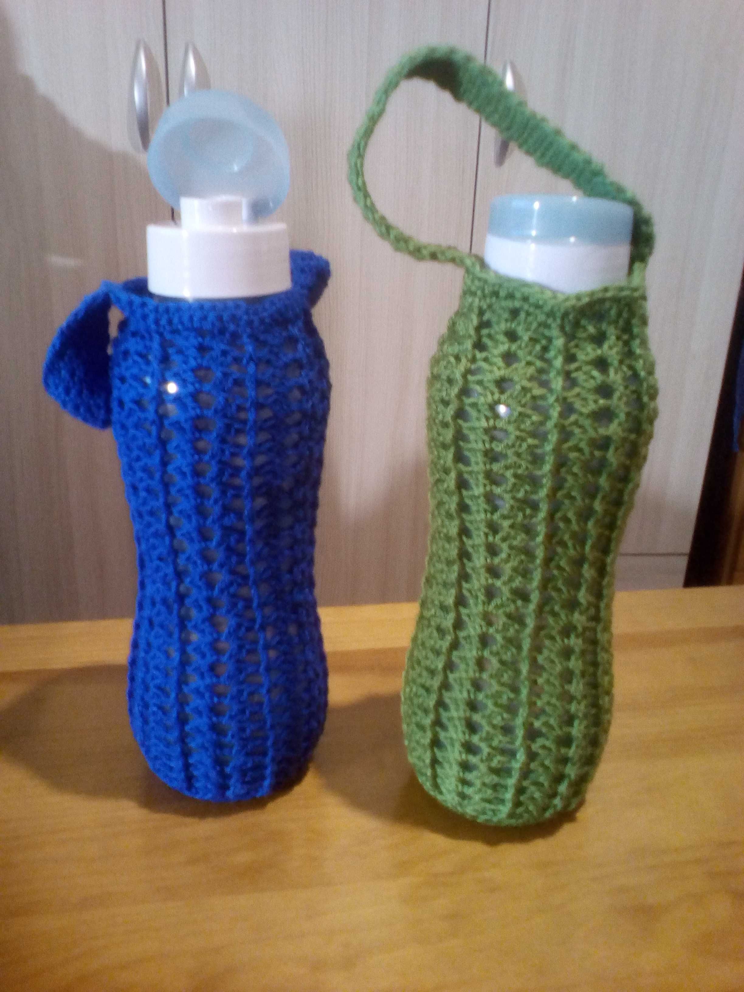 Bolsa porta garrafas em crochet