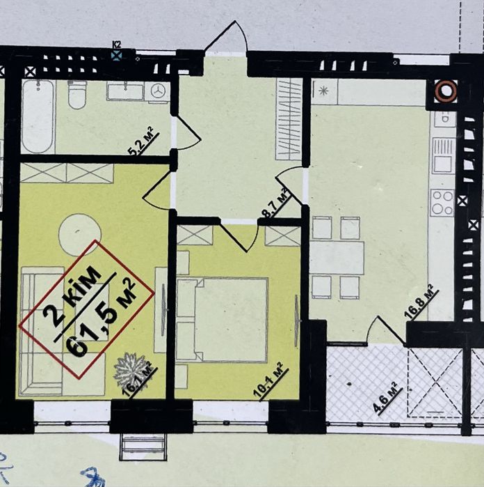 Продається 2 кім. від. забудовника ЖК Міленіум. Розтермінування