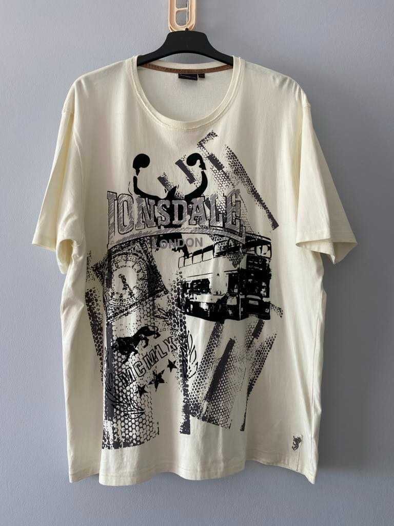 Lonsdale t-shirt bluzka podkoszulka duża XXL kremowa