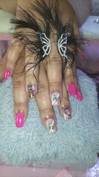 Unhas gel pedicure gelinho acrilico