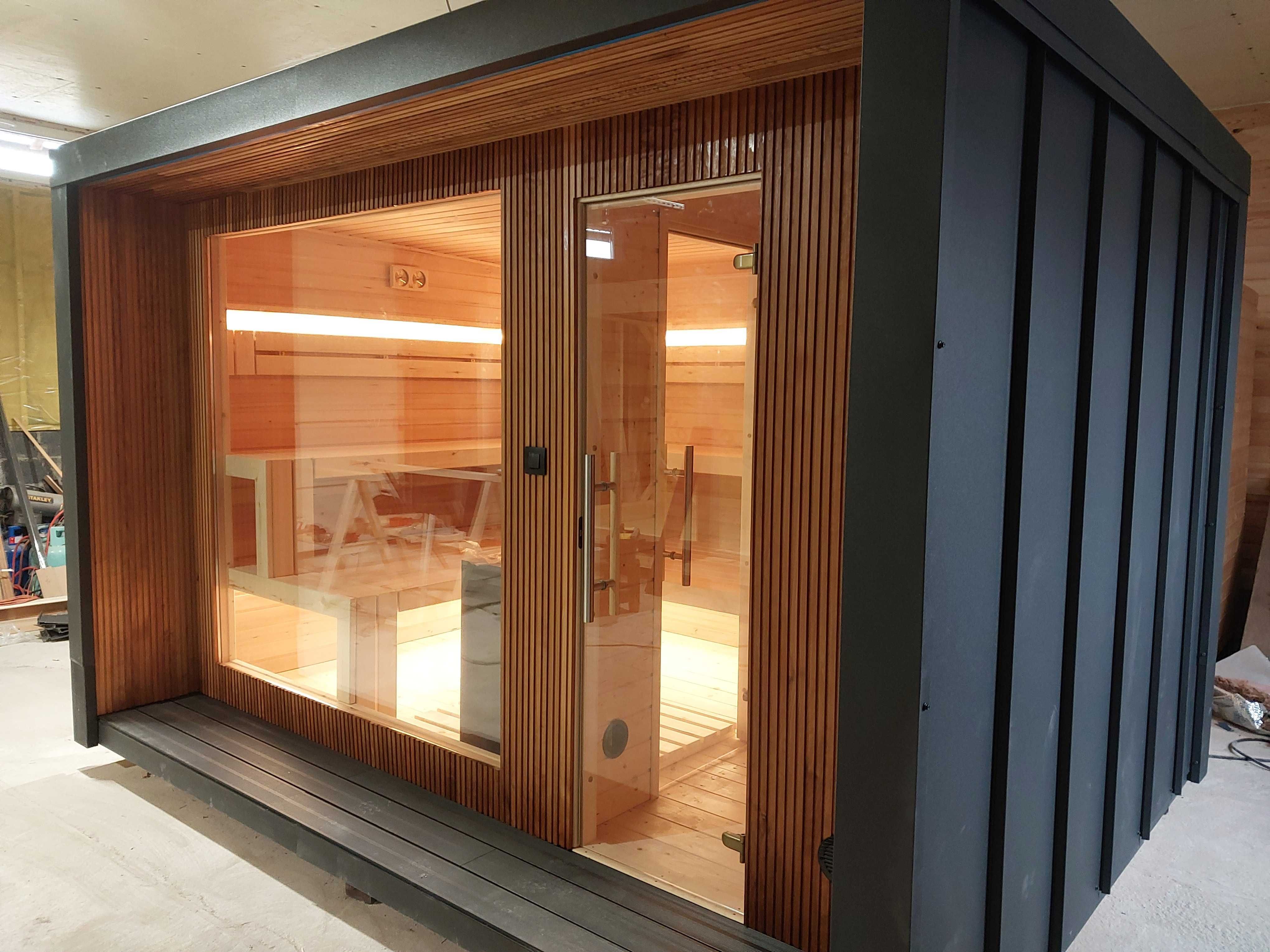 Sauna Zewnętrzna ARKAYA Thermo - 3,6 m x 2,4 m z przedsionkiem