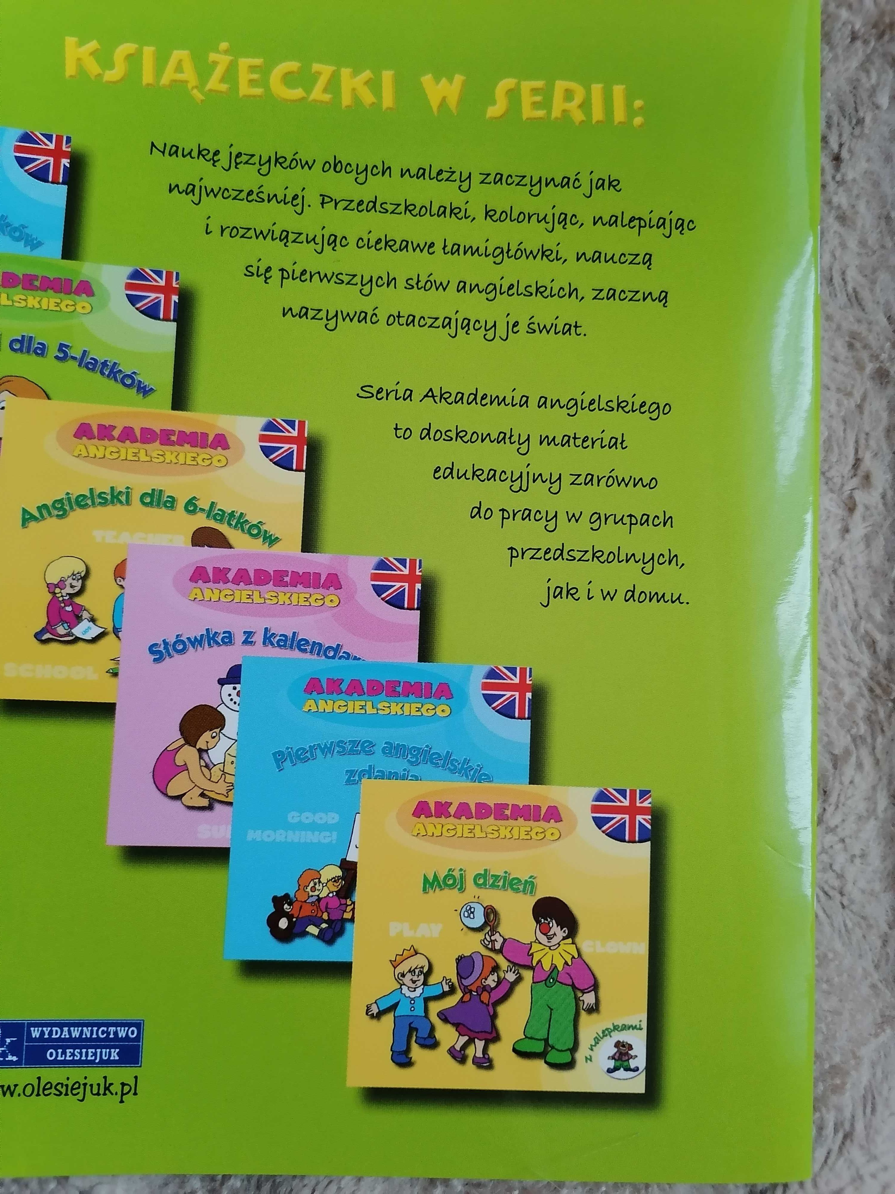 NOWA książka "Angielski dla 5-latków" Akademia angielskiego naklejki