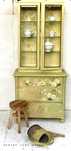 Witrynka komda z nadstawka vintage zielen shabby chic