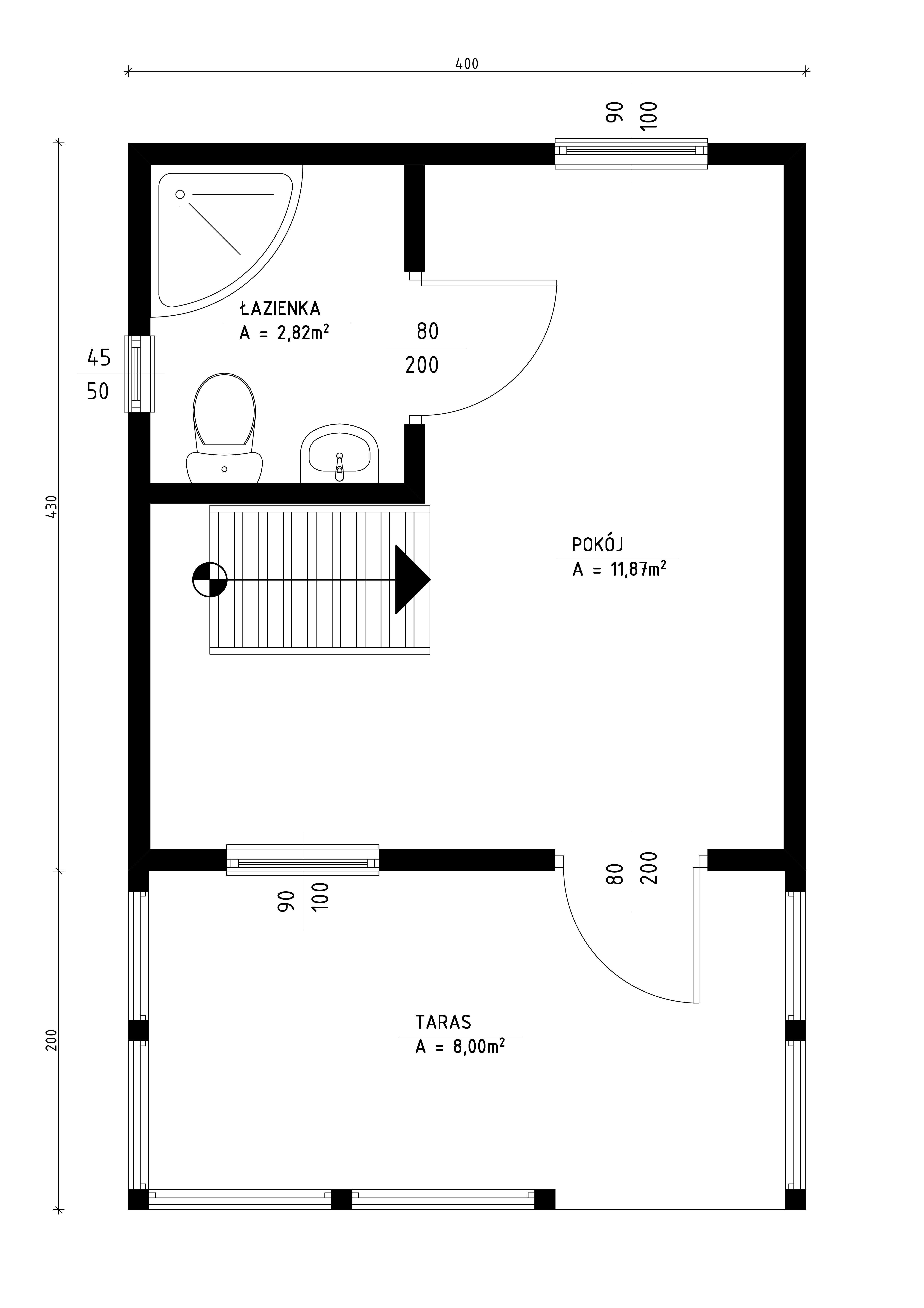 Dom drewniany,letniskowy,ogrodowy,domy do 35m2,Jarząb 4x4,3m+taras 2m