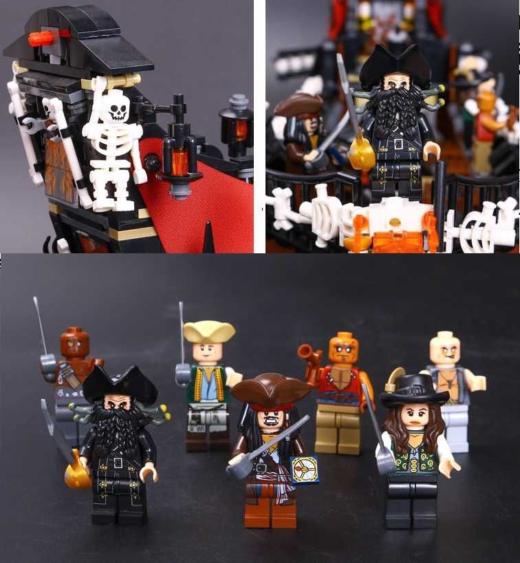 Set / Kit Piratas das Caraíbas- Barco Queen Anne (compatível lego)