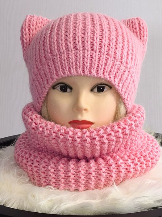 Шапка  з вухами для дівчаток