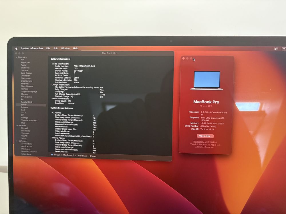 Macbook Pro 16” i9 | 16 / 1024 | 5500M | Stan Bardzo dobry