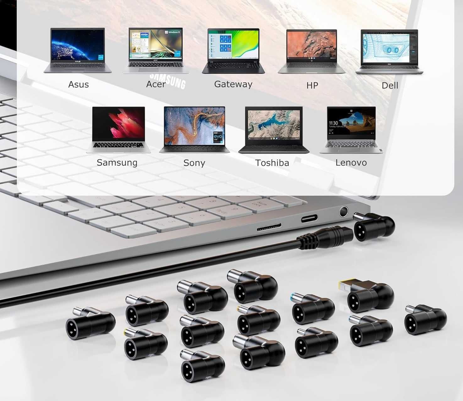 Zolt 65W uniwersalna ładowarka do laptopa 15 końcówek AC/DC