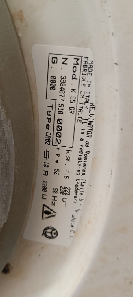 Máquina secar roupa