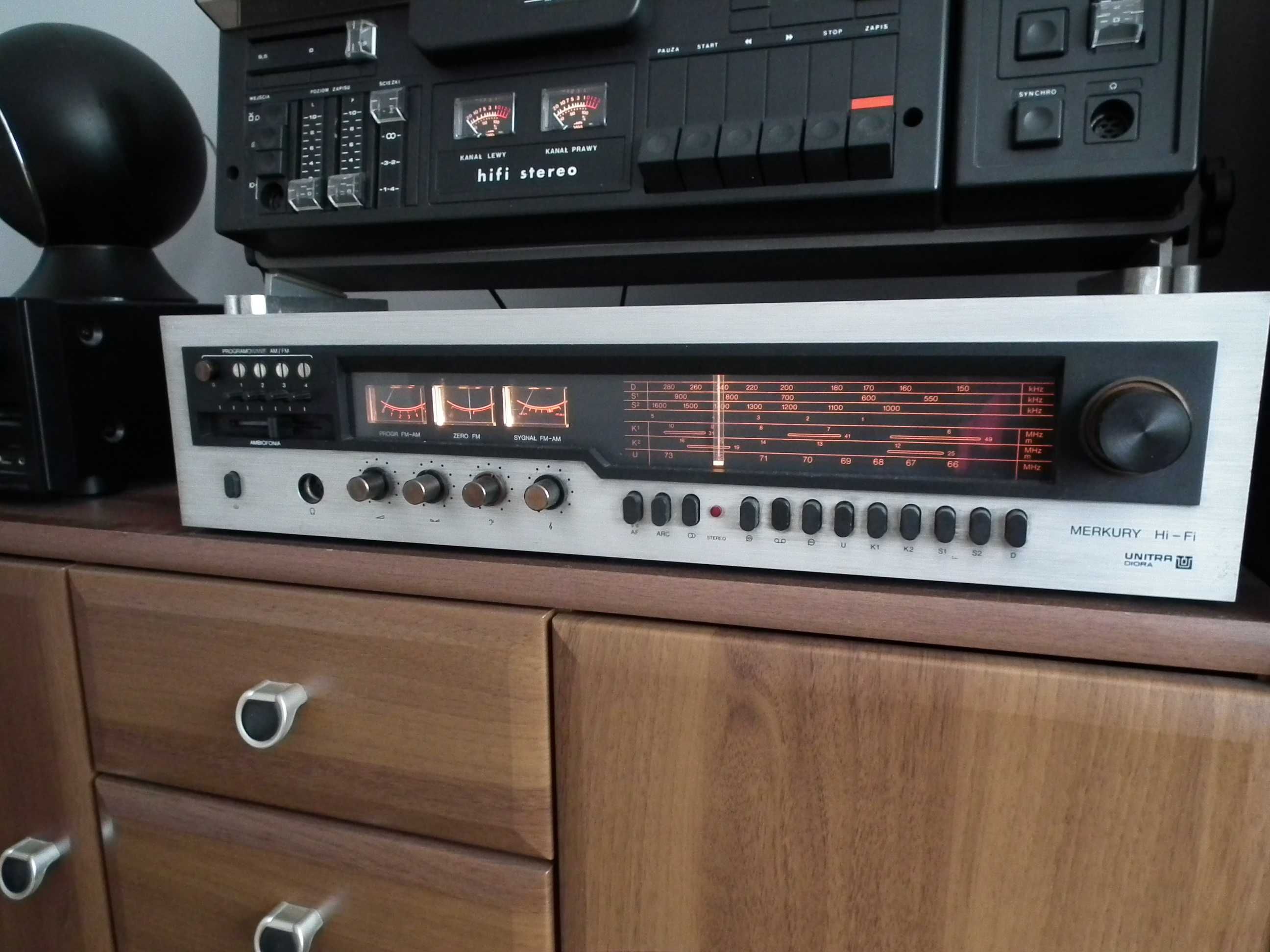 Amplituner Merkury Hi Fi  Magnetofon Aria  M2408 SD Hi Fi