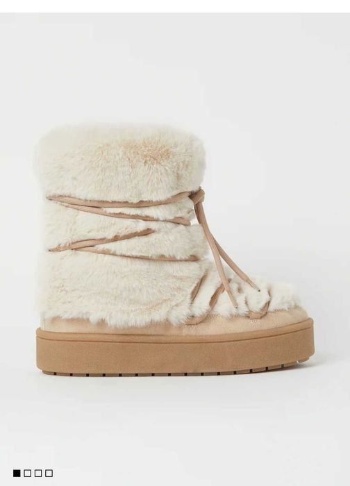 Futrzane śniegowce buty H&M