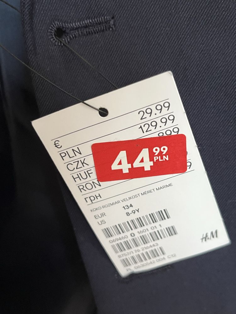 Nowa z metką chłopięca marynarka roz. 134 firmy H&M